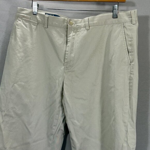 Polo Ralph Lauren Pants Mens 38 Preston Chino Beige Cotton Straight Leg Pockets - Picture 2 of 11